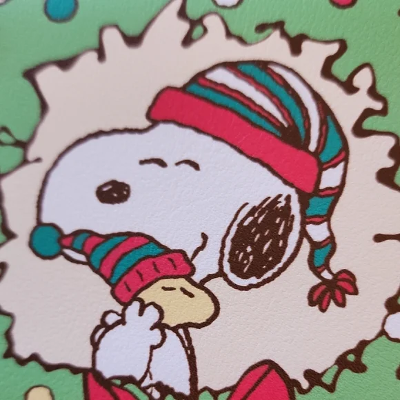 Loungefly Peanuts Snoopy Christmas Wreath Wallet. NWT. - Picture 8 of 8